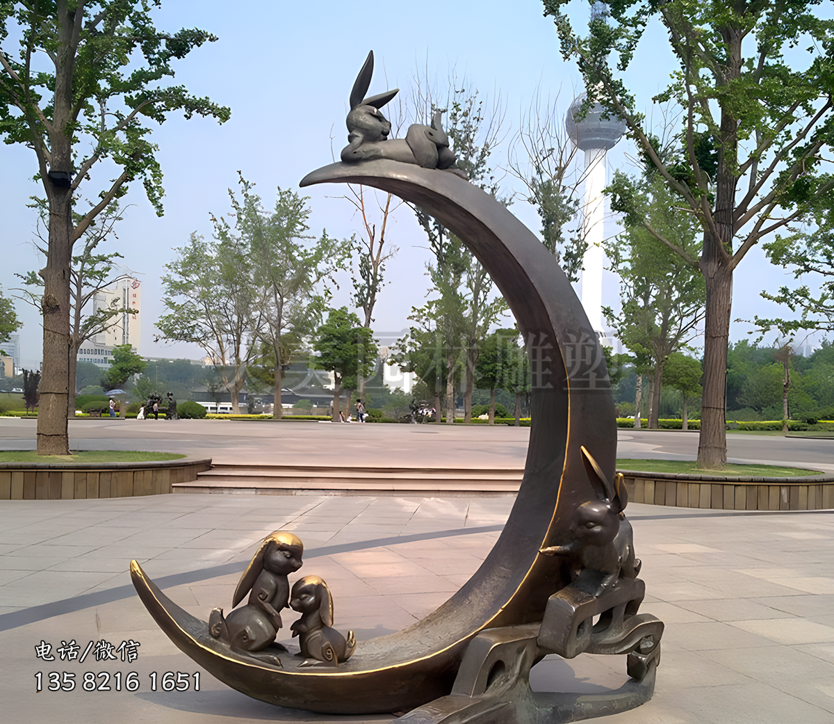 鑄銅卯兔景觀雕塑
