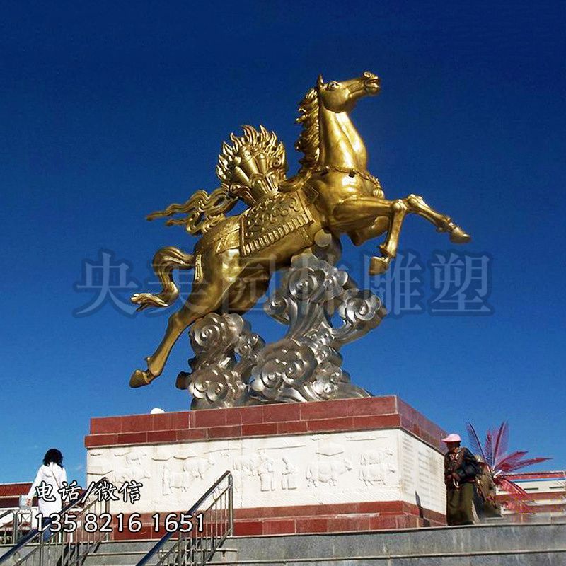創(chuàng)意馬兒景觀(guān)銅雕
