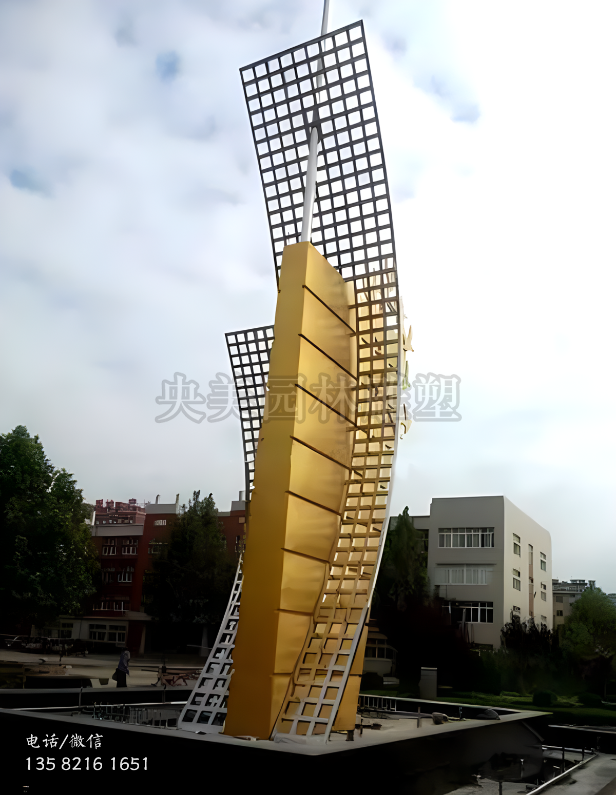 不銹鋼巨型船帆雕塑